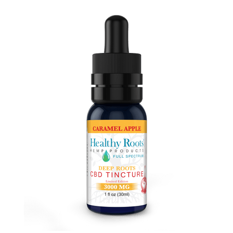 DEEP ROOTS FULL SPECTRUM CBD TINCTURE CARAMEL APPLE 3000 MG
