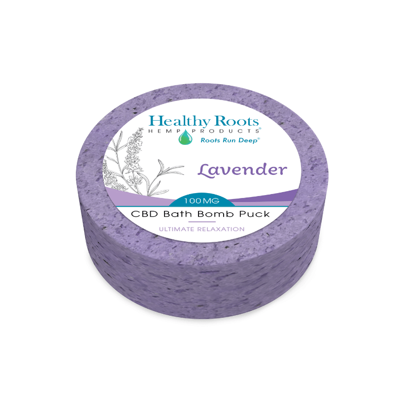 Stay Rooted CBD Bath Bomb Puck Lavender 100 MG