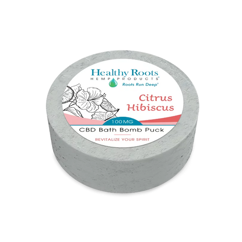 Stay Rooted CBD Bath Bomb Puck Citrus Hibiscus 100 MG