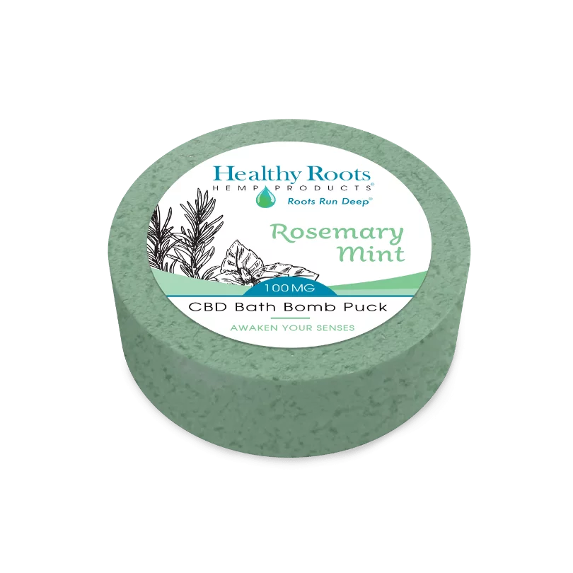 Stay Rooted CBD Bath Bomb Puck Rosemary Peppermint 100 MG