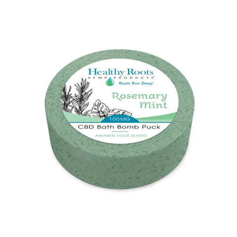 Stay Rooted CBD Bath Bomb Puck Rosemary Peppermint 100 MG