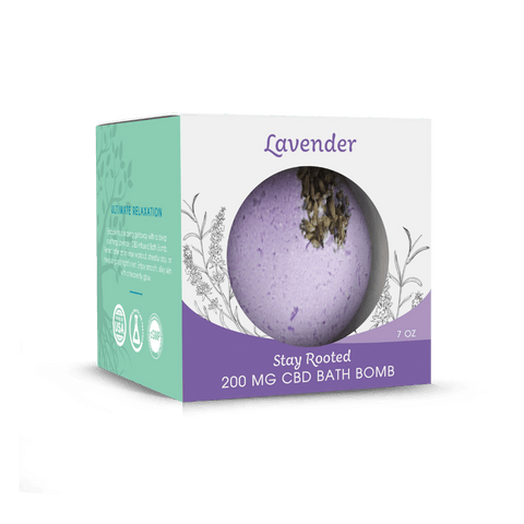 Stay Rooted CBD Bath Bomb Relaxing Lavender 200 MG