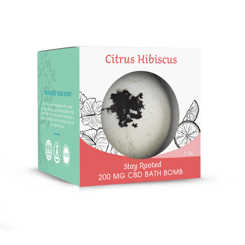 Stay Rooted CBD Bath Bomb Citrus Hibiscus 200 MG